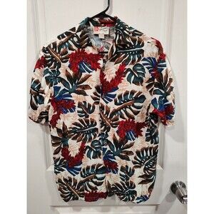 Men's Hilo Hattie Red Ginger Aloha Shirt  Medium/Large
